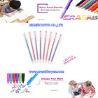 8 kolorowych długopisów z możliwością wielokrotnego napełniania, z możliwością wymazywania