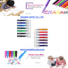 Długopisy żelowe 5 kolorów z możliwością wymazywania