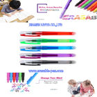 Długopisy żelowe 5 kolorów z możliwością wymazywania
