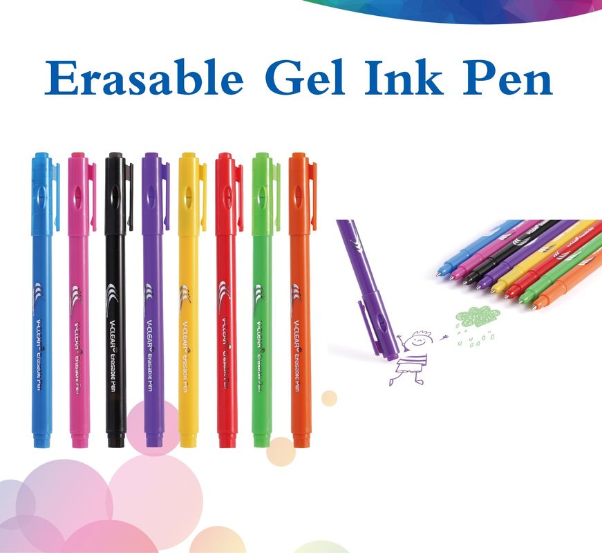20 żywych kolorów wymazywalnych długopisów żelowych ze stalówką 0,5 0,7 mm